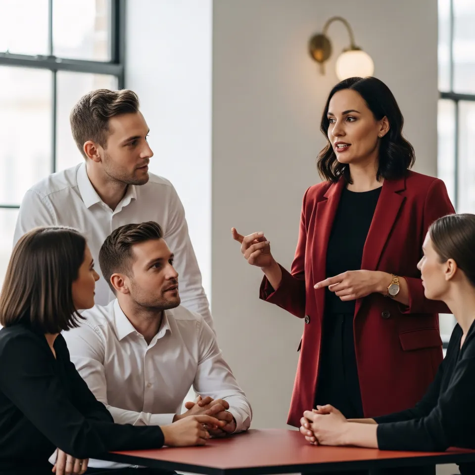 Professional planning team in office